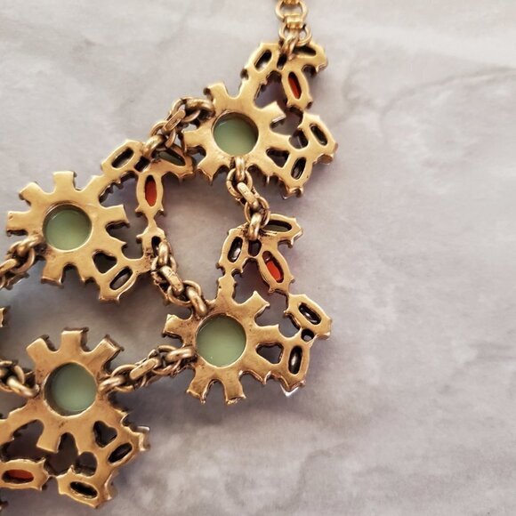 💖 J.Crew RARE HTF Antique Rhinestone Crystal Cluster Statement Necklace 💖 - Picture 13 of 16